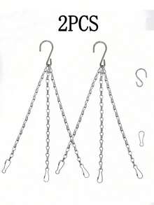 2PCS Black Decorative Chains For Hanging, Plant Basket Bird Cage Hook, Signboard Hanger Chain - Multicolor - View 13
