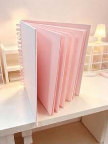 SHEIN Album ảnh tự làm kích thước 7*7 inch/8x8 inch/10x10 inch, 40 trang/20 tờ, bìa cứng, giấy Kraft, album ảnh lưu niệm cho đám cưới và kỷ niệm gia đình. - Hồng - Xem 6