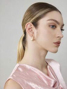 MOTF PREMIUM PRE18K GOLD PLATED EARRINGS PINK RESIN FRESH EARRINGS - Pink - View 7
