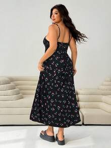 Solflare Plus Size Floral Print Camisole Dress - Multicolor - View 2