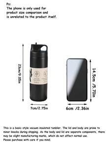 Cốc cà phê có ống hút di động, có vòi hình con vịt, dung tích 550ML/18OZ, thép không gỉ 304, cách nhiệt chân không. - Nhiều màu - Xem 3