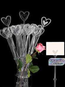 Wedding And Valentine's Day Card Holder, Heart-Shaped Table Decoration, Suitable For Bouquet Arrangement And Party Decoration - Love Bouquet Card - View 1