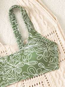Swim Mod Random Floral Pattern Sexy Bikini Set Women Swimwear For Beach, Resort & Party, Summer Fashion - Green - View 3