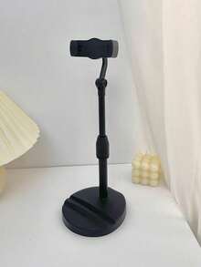 1PC Black Pink Adjustable 360 Rotation Desktop Phone Tablet Holder For Live Streaming Compatible With IPhone Android Phone Birthday Gift Phone Stand Accessories - Multicolor - View 14