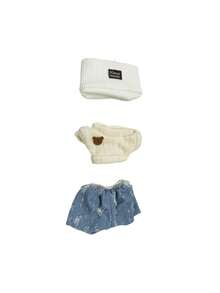 【仅含服装】新款热销17厘米可穿戴娃娃服装，适用于第一代、第二代、第三代17厘米搪胶娃娃，多功能休闲连衣裙套装，适用于娃娃（不含娃娃） - 多色 - 查看 3