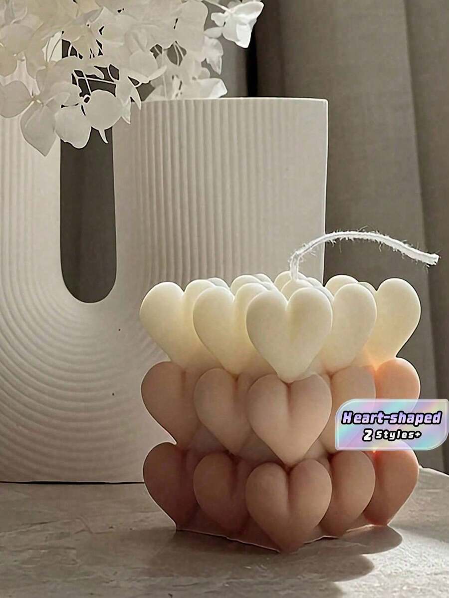 قالب سيليكون بشكل قلب لصناعة الشموع والصابون والجبس، قالب DIY لصنع هدايا عيد الحب وعيد الأم