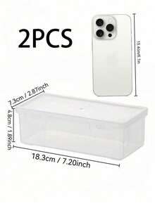Large Capacity Clear Pencil Organizer Box - Transparent Stationery Storage For Colored Pencils, Crayons & Art Supplies - Multicolor - View 12