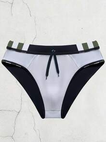 ZELFYO Men's Summer Striped Beach Swim Trunks Mens Swimwear Bathing Suits For Men Swimming Trunks For Men Black And White Swimwear - Multicolor - View 4