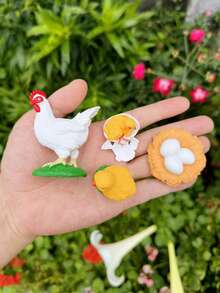 MINKOJA MINKOJA Children's Life Cycle Learning Toys, Butterfly Frog Bee Chicken Plant Growth Stage Simulation Model, Lifelike Figurines And Learning Cards, Entomology, Botany, Zoology Toy Sets, Monarch Butterfly Caterpillar Sets, Early Education Cognitive Toys. - Life Cycle - View 7