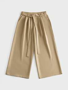 AXEPEAK Men's Casual Versatile Pocket Drawstring Pants, Suitable For Commuting And Business - Khaki - View 8