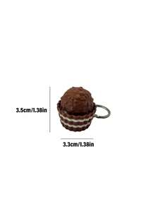 MINKOJA MINKOJA 1pc Cute Realistic 3D Printed Chocolate Toy, Stress Relief, Keychain Backpack Decor, Mini Accessory, Supermarket Display, DIY Craft, Desktop Decor, Car Dashboard Decor, Party Favor, Holiday Gift - Multicolor - View 8