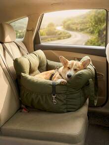 Four-Season Pet Car Bed, Scratch-Resistant, Removable And Easy To Clean, Pet Travel Mat For Dogs And Cats, Outdoor Pet Bed, Multifunctional Portable Pet Bag, Thickened Leather Car Seat For Dogs - Multicolor - View 7
