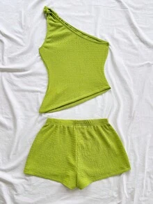 Soleia 新款女裝夏季服飾 度假穿搭 女款兩件套日常穿著 島嶼度假風 波希米亞 Boho 風格 浪漫花卉 - 綠色 - 查看 2