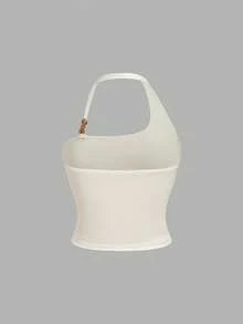 SHEIN MOD Áo hai mảnh kiểu yếm dành cho nữ cỡ lớn, in họa tiết hoa và đính cườm. - Nhiều màu - Xem 8