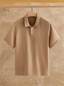 EASEVO Men's Plus Size Short Sleeve Polo Shirt And Long Pants Set - Multicolor - View 9