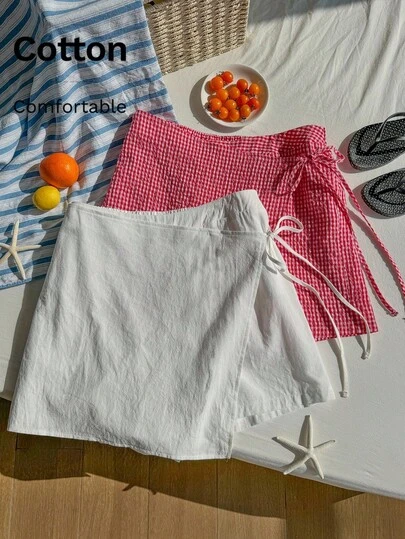 Comfortcana Quần short mùa hè dáng rộng, thoải mái, có dây rút.