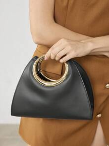 WOMEN'S HANDBAGS, EXQUISITE MINIMALIST COMMUTER DATING HANDBAGS - Black - View 8