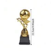 1 Pc Plastic Golden Ball Awards Trophy Model Soccer Competition Winner Award Trophy Toy Craft Souvenirs Excellent Player Award Small Prize Cup - Multicolor - View 12