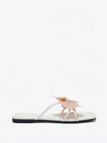 Eladyva Damen Französische Blumen-Riemen Flache Slides, modische Sommer Outdoor Pantoletten geeignet für Date, Einkaufen, Party, Strandoutfits, Zehentrenner - Braun - Übersicht 9
