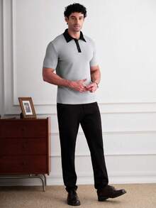 Core Aspect Áo Polo nam thanh lịch, sang trọng, phù hợp cho cuộc sống thường ngày, công sở và đi làm. - Đen và trắng - Xem 5