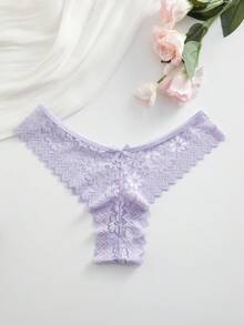 Seduluxe 8件組浪漫哥德風俏皮性感蕾絲女款丁字褲，白色、海軍藍、杏色、灰粉色、薄荷綠、黑色，夏季款 - 彩色 - 查看 5