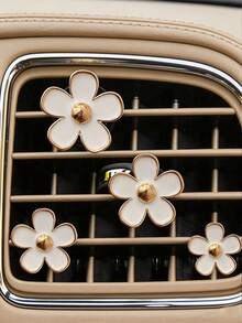 Daisy Car Perfume Ornament - Alloy Daisy Five-Petal Flower Car Vent Perfume Decor Clip - multicolor - View 4