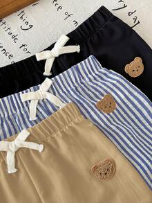 LMoss Kids Quần short thường ngày có dây rút, in hình gấu dành cho bé trai. - Nhiều màu - Xem 6