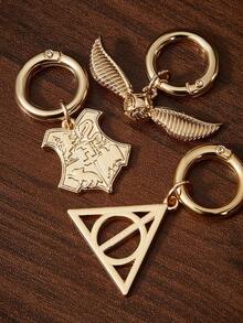 HARRY POTTER X SHEIN 时尚金色飞贼锌合金钥匙扣，奢华精致，可作包包挂饰、吊坠、纪念品、收藏品，适合作为礼物、钱包、书包、背包、汽车配件。 - 金黃色 - 查看 5