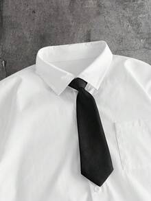 AXEPEAK 男士夏季休闲衬衫短裤套装 - 黑與白 - 查看 4