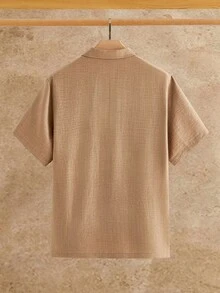 EASEVO 男士大尺碼短袖 Polo 衫與長褲套裝 - 彩色 - 查看 4