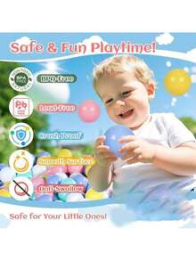 MINKOJA MINKOJA 5PCS/10PCS/20PCS/30PCS Ball Pit Balls, Free Crush Proof Plastic Toy Balls For Ball Pit, Ocean Balls, Pet Toys, Gift Bag Filler, Pinata Filler, Pool Filler, Random Color - Multicolor - View 4