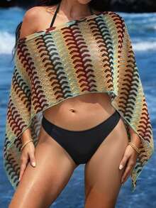 Bellisia Túnica de playa de verano para mujer, Cubrecosturas sexy de traje de baño, Estilizante - Multicolor - Ver 4
