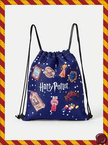 HARRY POTTER X SHEIN 一款印有神奇零食图案的抽绳背包，用途广泛，容量大，超轻便，经久耐用，实用百搭，美观大方，风格多样，包括简约休闲风、仿品风、中性风、运动风、可爱风、卡通风等等。这款背包便携透气，可折叠，防尘收纳，适合假日户外工作、办公送礼、通勤、旅行、度假等各种场合，是年轻女性和上班族的理想之选。 - 零食 - 查看 1