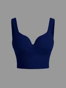 SHEIN Velisys 女士纯色日常健身运动文胸 - 彩色 - 查看 6