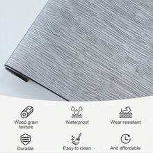 Madebyblanc 1 Roll Light Gray Wood Grain Peel And Stick Floor Sticker, 11.8" / 17.5" Width Options, Waterproof Self Adhesive Vinyl Floor Decal With Free Installation Kit, Removable Non-Slip Renter Friendly Floor Covering For Home DIY Renovation - Oak floor sticker - light gray - View 8
