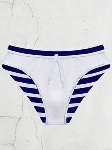 Vorlivo 男士度假錨紋條紋印花泳褲泳裝，假期 - 彩色 - 查看 5