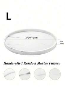 1PC/3PCS Round Marble Pattern Storage Tray, Bathroom Organizer Rack, Easy To Clean, Candle/Fragrance Holder, Silicone Vanity Tray, Jewelry Dish, Ideal For Liquid Soap, Shampoo, Spice Jars, Vase Mat In Home, Bathroom, Kitchen, Living Room, - Multicolor - View 11