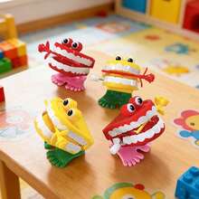 MINKOJA 1/2/4/6/8/12/18/24PCS Chattering Teeth Wind Up Toy Walking Teeth, Clockwork Toys, Teeth Clockwork Walking Toys, Funny Teeth Toys, Gags Practical Joke Toys, Birthday Party Favors, Gift Bag Stuffer, Pinata Filler, Random Colors And Styles - Multicolor - View 11