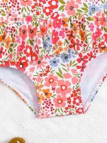 Souflis Souflis Baby Girl Random/Attached Ditsy Floral Swimsuit With Headband Baby Girl Swimsuit Floral Baby Ruffle Swim Baby Clothes Girl Flounce Sleeve Baby Girl Resort Wear 2 Year Old Girl Swim Wear Baby Girl Zip Up Swimsuit Baby Swim Suit Girl Long Sleeve Baby Girl Rash Guard Swimsuit Baby Girl Long Sleeve Swimsuit Rash Guard Girl Flower Print Bathing Suit Full Coverage - Multicolor - View 3