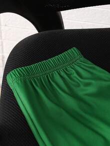 2pcs/Set Boys' Racing Car Print Short Sleeve T-Shirt And Shorts,Back-To-School Streetwear School Outfit For Summer,Dark Green Casual Summer Fashion - Green - View 7