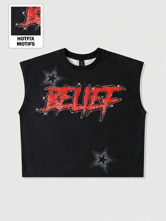 Street Life Camiseta de tirantes con cuello redondo y estampado gráfico para chicos adolescentes