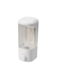1pc Wall Mounted Soap Dispenser, Squeeze Type Lotion Shampoo Dispenser, Shampoo Bottle, Hotel Wall Mounted Liquid Soap Container Home Bathroom Decor Summer - White - View 9