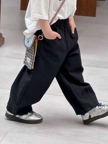 Dazy Kids Casual Solid Color Young Boys Jeans - Black - View 1