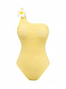 Swim Mod Women's Yellow Sexy One-Piece Backless Beachwear Swimsuit For Summer Holiday - Yellow - View 1