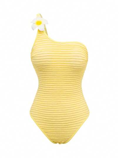 Swim Mod Women's Yellow Sexy One-Piece Backless Beachwear Swimsuit For Summer Holiday