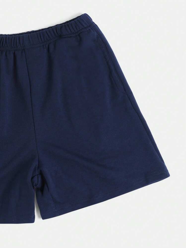 Tween Boys Navy Paisley Printed Bandana Pattern Co-Ord Set Short Sleeve Crew Neck Tee And Matching Shorts Summer Casual