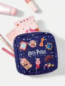 HARRY POTTER X SHEIN 魔法零食系列印花化妝包，適用多種場景，大容量、超輕量、耐用、多功能、實用、高美感、時尚風格、極簡休閒風、假風格、中性風、運動風、可愛風、卡通風，便攜、透氣、耐磨、可折疊、防塵收納，適合假期戶外工作、辦公室送禮、通勤、旅行、度假，年輕女性與上班族的選擇 - 零食 - 查看 2