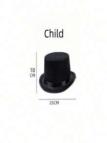 1/2 chiếc Mũ phớt đen kiểu ảo thuật gia Halloween, mũ chóp cao bằng nỉ, đạo cụ biểu diễn ảo thuật. - Xem 18
