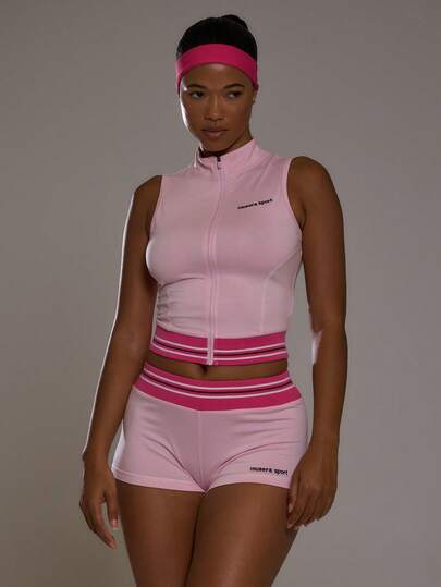 Musera Sport Áo thể thao không tay, cạp chun co giãn, phối màu tương phản, thích hợp cho tập luyện thể thao, tập gym, tập Pilates, thể dục, chạy bộ hàng ngày, phong cách thường ngày, điểm nhấn là chiếc áo.