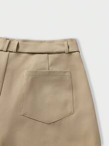 AXEPEAK Men's Casual Versatile Pocket Drawstring Pants, Suitable For Commuting And Business - Khaki - View 5